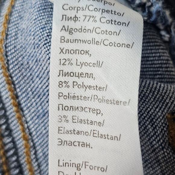 Spanx Pull On Jeans Denim Jeggings Medium Sculpt distressed Stretch Blue - Picture 10 of 12